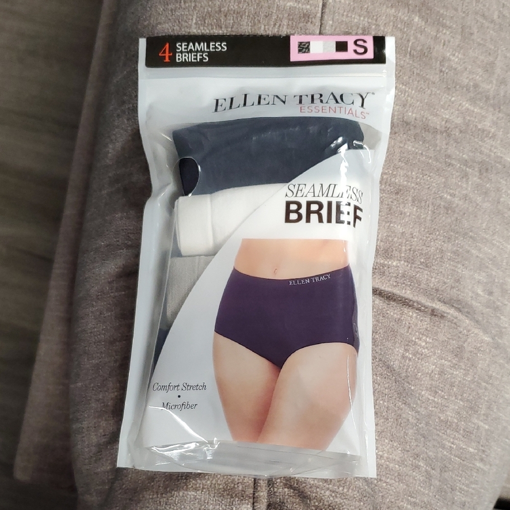 Small Ellen Tracy Seamless Brief Panties - Black